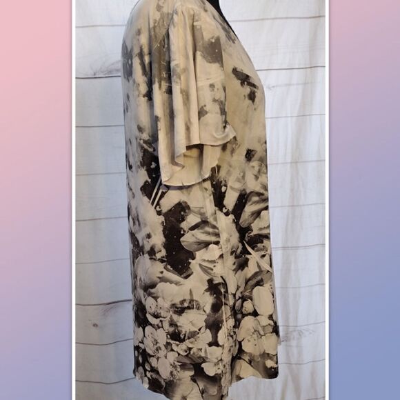 One World Flowy Top With Silver And Gold Sequins Size L - Picture 2 of 4